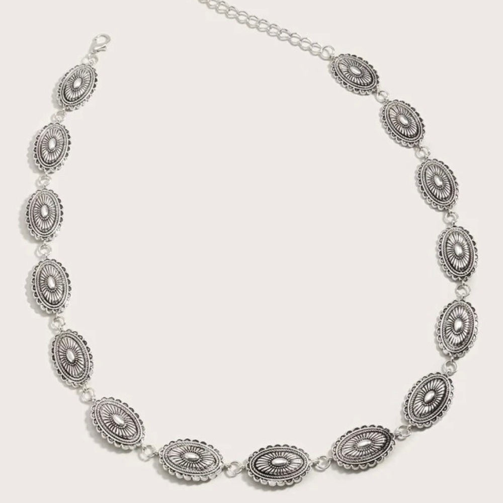 Concho country western belt silver toned - Picture 2 of 4